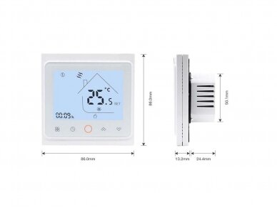 Grindinio šildymo termostatas su WIFI E500i 2